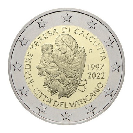 2 Euros Vatican 2022, Coffret BU, 25 ans de la Mort de la Mère Teresa