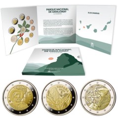 Coffret Série 11 pièces euro BU, Espagne 2022, Face nationale - Parc de Garajonay