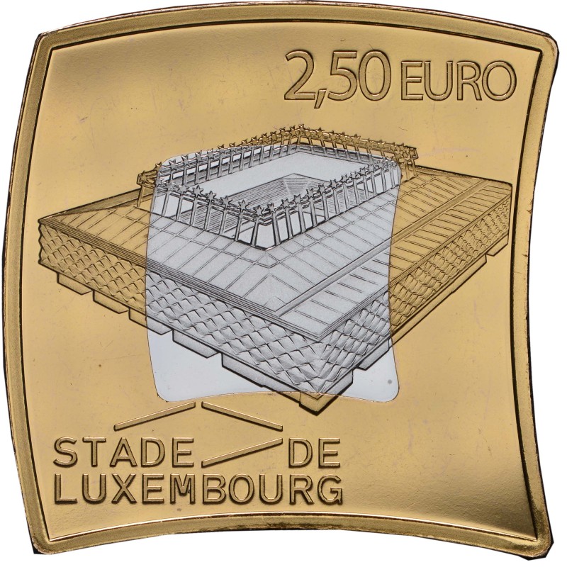 2,50 Euros Luxembourg 2022, Argent et or nordique, Coffret BE, Stade du Luxembourg