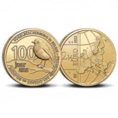 Pièce de 2,50 Euros Belgique 2022, BU coincard version flamande, Protection des oiseaux