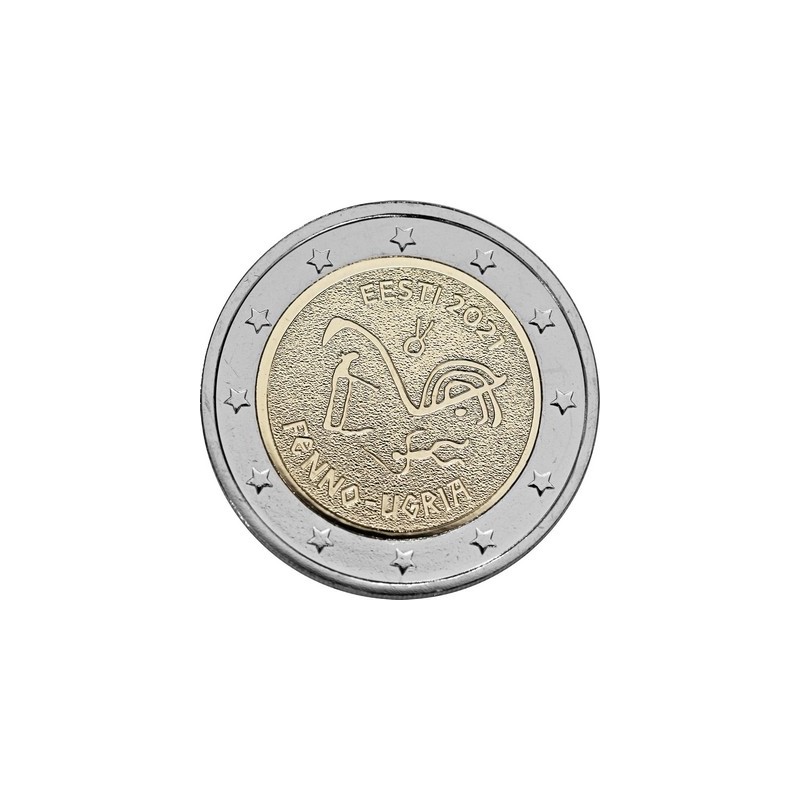 2 Euros Estonie 2021, UNC, Peuples Finno-Ougriens