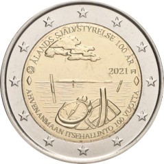 2 Euros Finlande 2021, UNC, 100 ans des Iles Aland