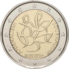 2 Euros Finlande 2021, UNC, Journalisme et communication