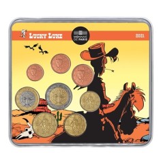 Série 8 pièces euro, France 2021, Miniset BU, Face nationale -  75 ans de Lucky Luke