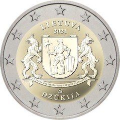 2 Euros Lituanie 2021, UNC, région historique de Dzūkija