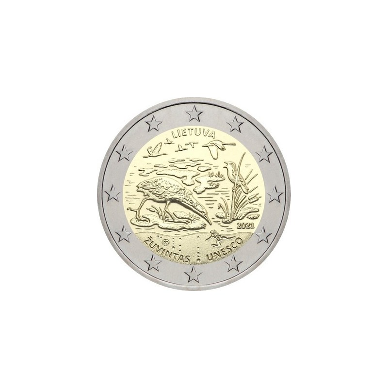 2 Euros Lituanie 2021, UNC, Réserve de Biosphère