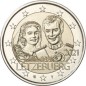 2 Euros Luxembourg 2021, UNC, Mariage du Grand-Duc Henri, Version classique (relief)