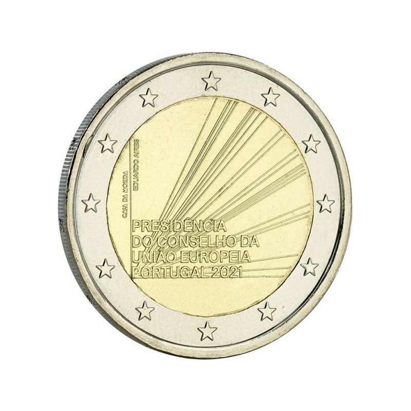 2 Euros Portugal 2021, UNC, Présidence portugaise