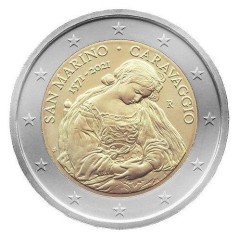 2 Euros Saint-Marin 2021, Coffret BU, 450 ans de la naissance de Caravage