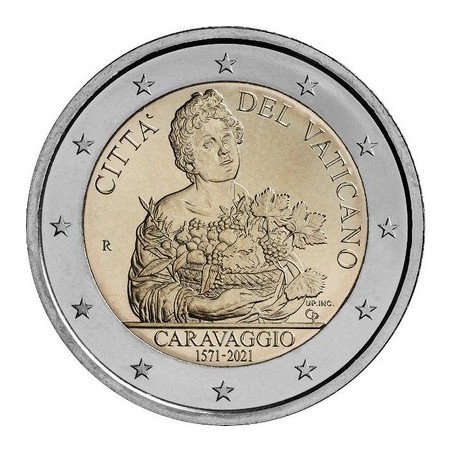 2 Euros Vatican 2021, Coffret BU, 450 ans de la naissance de Caravage