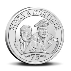 Pièce de 5 Euros Belgique 2021, BU coincard, 75 ans de Blake & Mortimer, Version relief