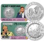 Pièce de 5 Euros Belgique 2021, BU coincard, 75 ans de Blake & Mortimer, Version relief Pièce de 5 Euros Belgique 2021, BU coincard, 75 ans de Blake & Mortimer, Version relief