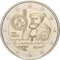 2 Euros Belgique 2021, BU coincard version française, Règne de Charles V