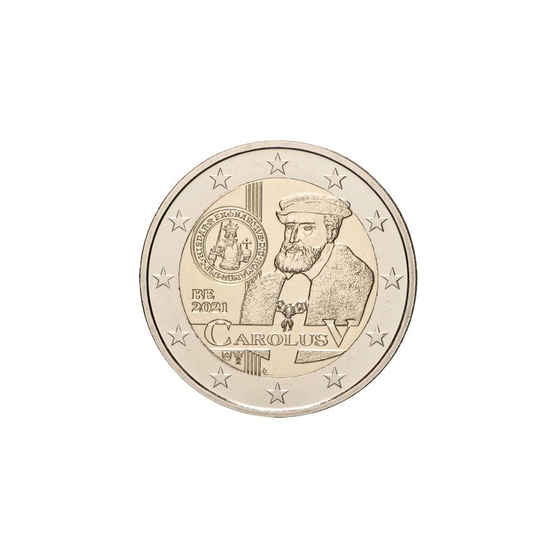 2 Euros Belgique 2021, BU coincard version française, Règne de Charles V