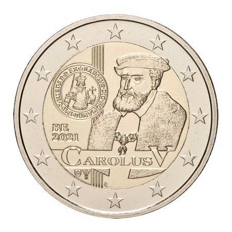 2 Euros Belgique 2021, BU coincard version française, Règne de Charles V