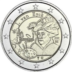 2 Euros Belgique 2020, BU coincard version française, Année Jan van Eyck