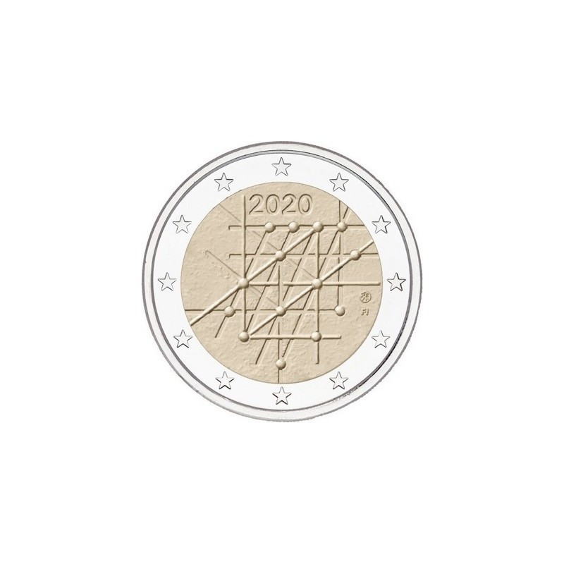 2 Euros Finlande 2020, UNC, 100 ans de l'Université de Turku