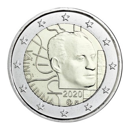 2 Euros Finlande 2020, UNC, 100 ans de la naissance de Väinö Linna