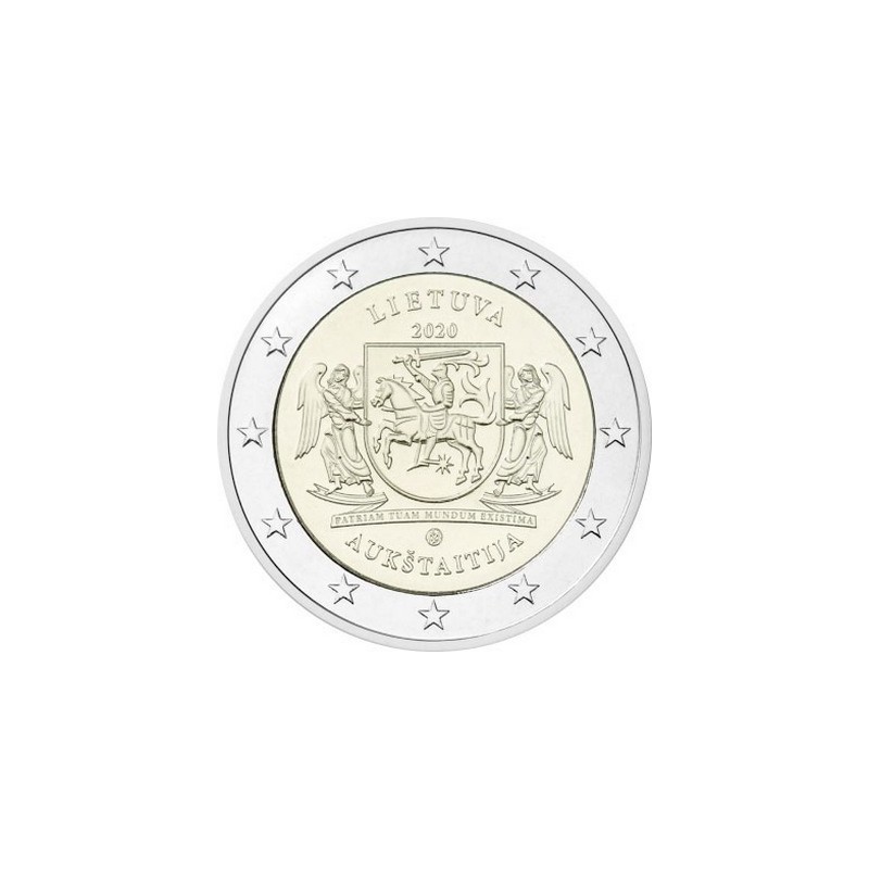 2 Euros Lituanie 2020, UNC, région historique de Aukstaitija