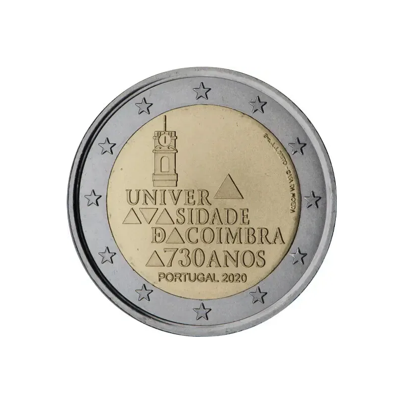 2 Euros Portugal 2020, UNC, 730 ans Université de Coimbra