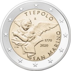 2 Euros Saint-Marin 2020, BU sous blister, 250 ans de la mort de Giambattista Tiepolo