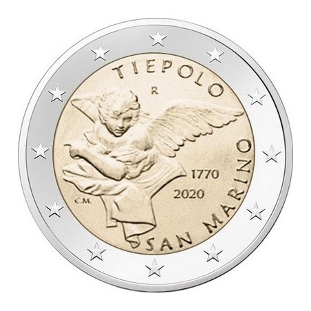 2 Euros Saint-Marin 2020, BU sous blister, 250 ans de la mort de Giambattista Tiepolo