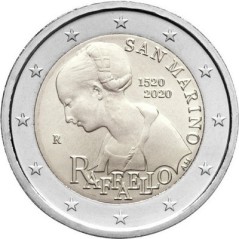 2 Euros Saint-Marin 2020, BU sous blister, 500 ans de la mort de Raphaël