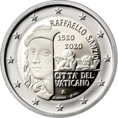 2 Euros Vatican 2020, BU sous blister, 500 ans de la mort de Raphaël