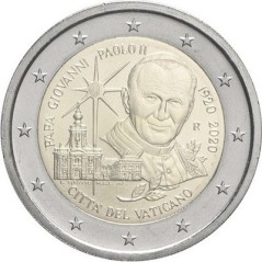 2 Euros Vatican 2020, BU sous blister, 100 ans de la naissance de Jean Paul II