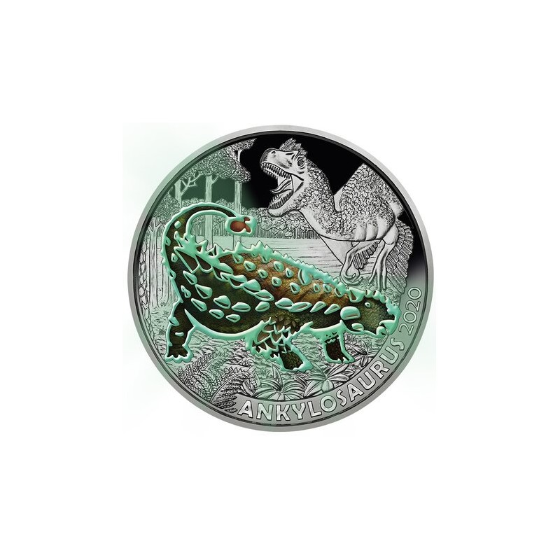 3 Euros Autriche 2020, UNC, L'Ankylosaurus Magniventris