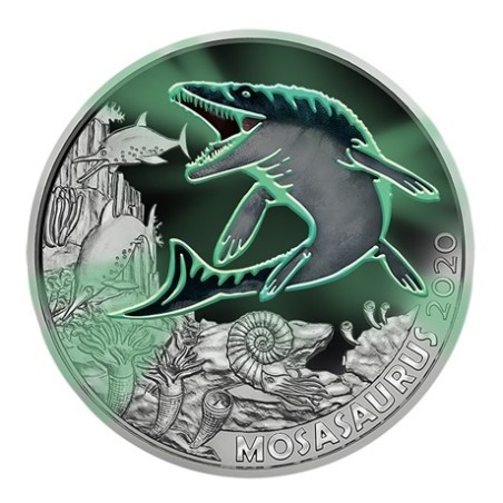 3 Euros Autriche 2020, UNC, Le Mosasaurus