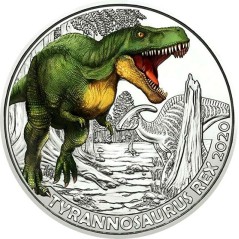 3 Euros Autriche 2020, UNC, Tyrannosaurus Rex