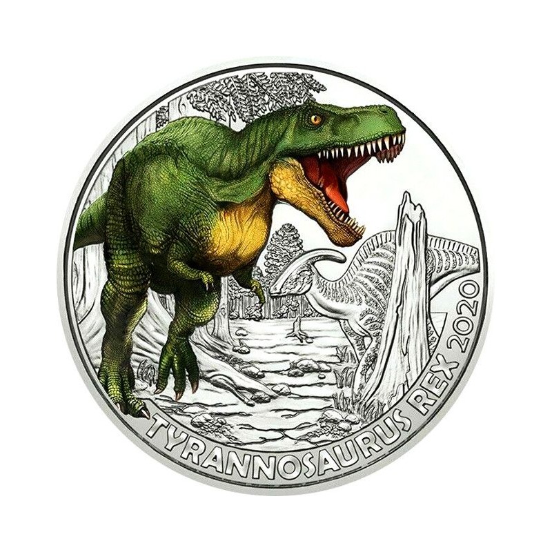 3 Euros Autriche 2020, UNC, Tyrannosaurus Rex