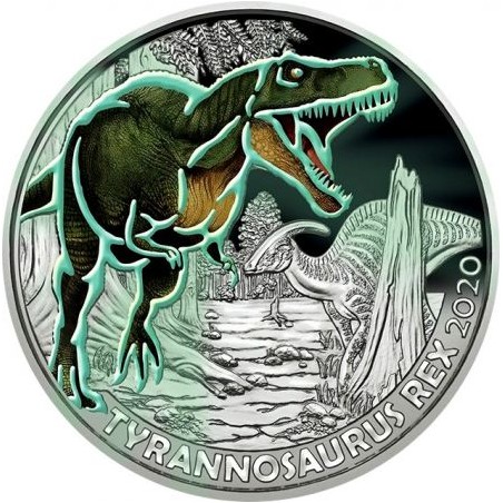 3 Euros Autriche 2020, UNC, Tyrannosaurus Rex