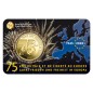 Pièce de 2,50 Euros Belgique 2020, BU coincard version flamande, 75 ans Paix et Liberté Pièce de 2,50 Euros Belgique 2020, BU coincard version flamande, 75 ans Paix et Liberté