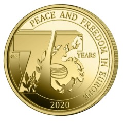 Pièce de 2,50 Euros Belgique 2020, BU coincard version française, 75 ans Paix et Liberté