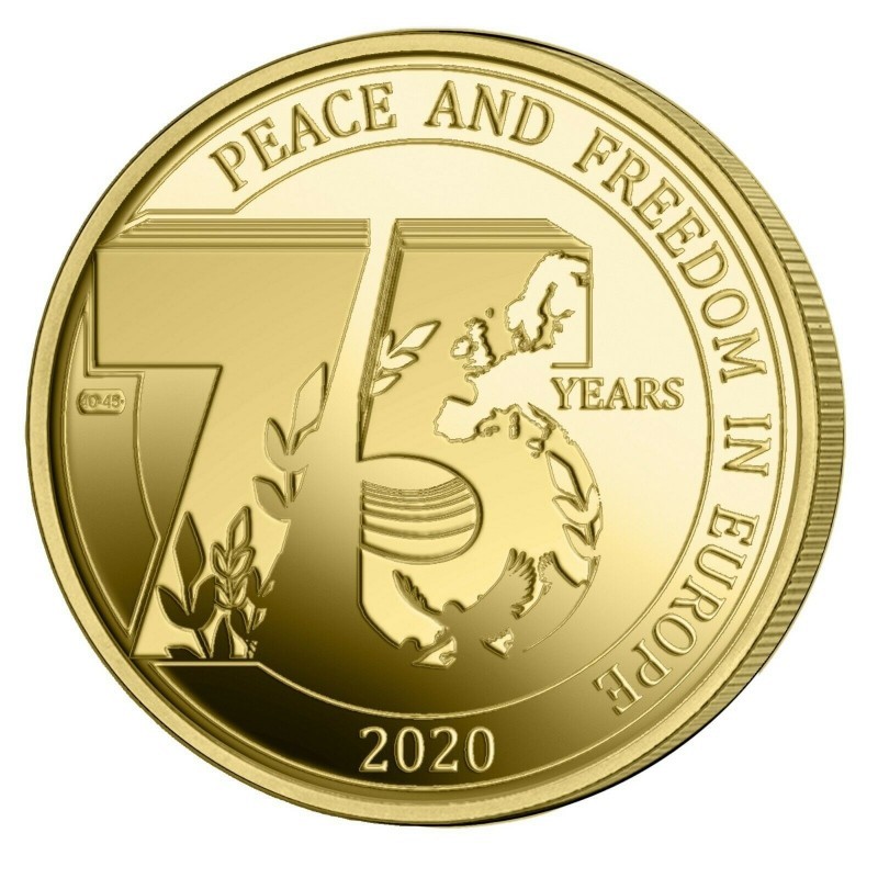 Pièce de 2,50 Euros Belgique 2020, BU coincard version française, 75 ans Paix et Liberté Pièce de 2,50 Euros Belgique 2020, BU coincard version française, 75 ans Paix et Liberté