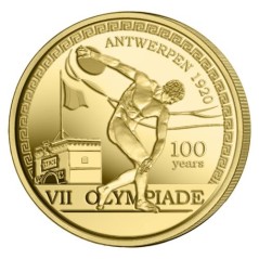 Pièce de 2,50 Euros Belgique 2020, BU coincard version relief, 100 ans JO Anvers