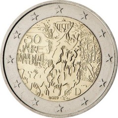 2 Euros Allemagne 2019, UNC, 30 ans Chute du mur de Berlin, Atelier A