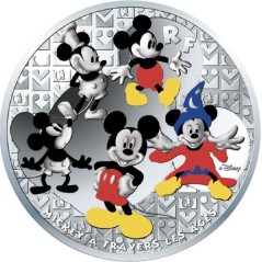 50 euros France 2016, Coffret BE argent, Mickey à travers les âges