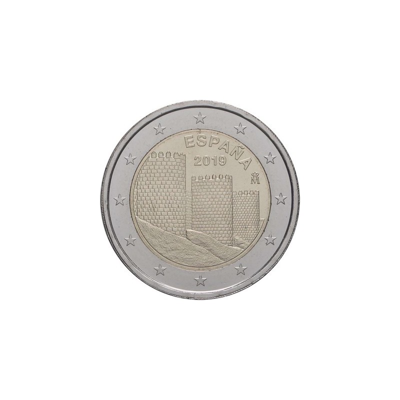 2 Euros Espagne 2019, UNC, Les remparts d’Avila