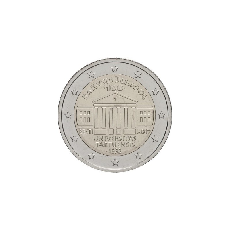 2 Euros Estonie 2019, UNC, 100 ans Université de Tartu