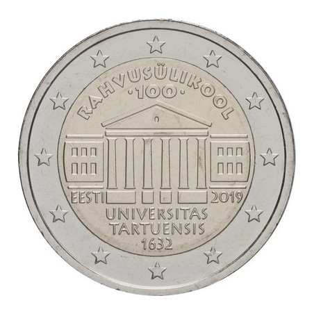 2 Euros Estonie 2019, UNC, 100 ans Université de Tartu