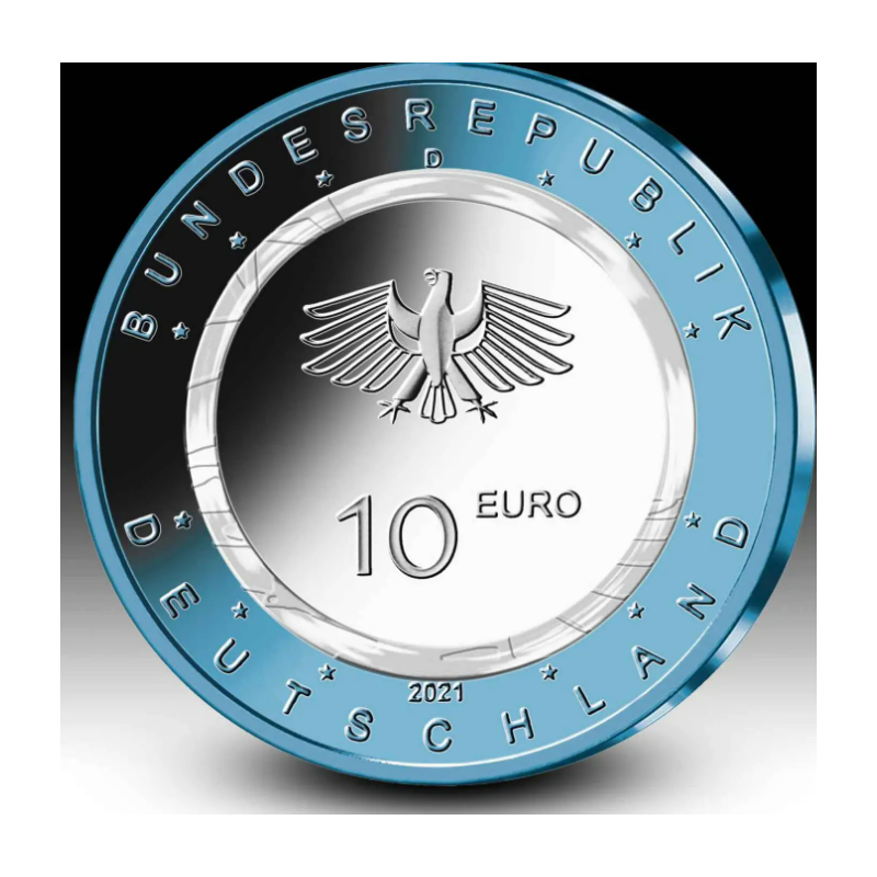 10 € Allemagne 2021 UNC, Sur l'eau, atelier F 10 € Allemagne 2021 UNC, Sur l'eau, atelier F