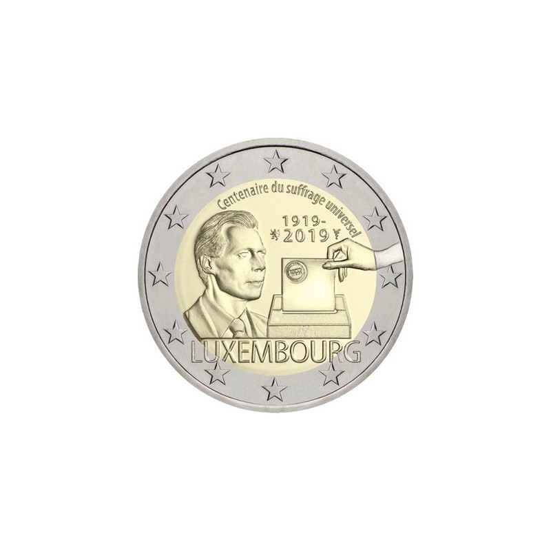 2 Euros Luxembourg 2019, UNC, 100 ans du suffrage universel