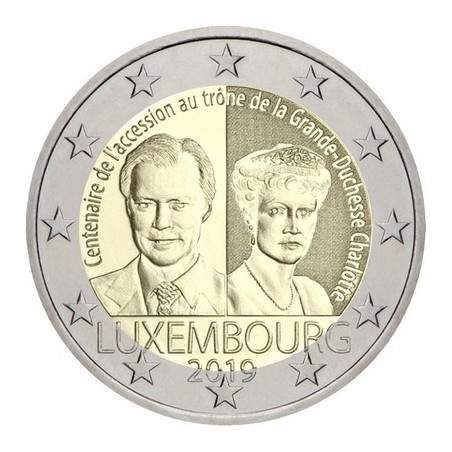 2 Euros Luxembourg 2019, UNC, Grande-Duchesse Charlotte