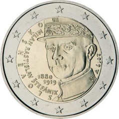 2 Euros Slovaquie 2019, UNC, Milan Rastislav Stefanik