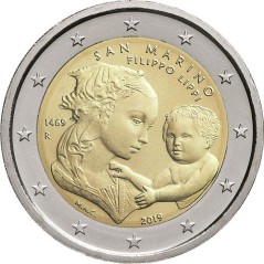 2 Euros Saint-Marin 2019, Coffret BU, 550 ans de la mort de Filippo Lippi