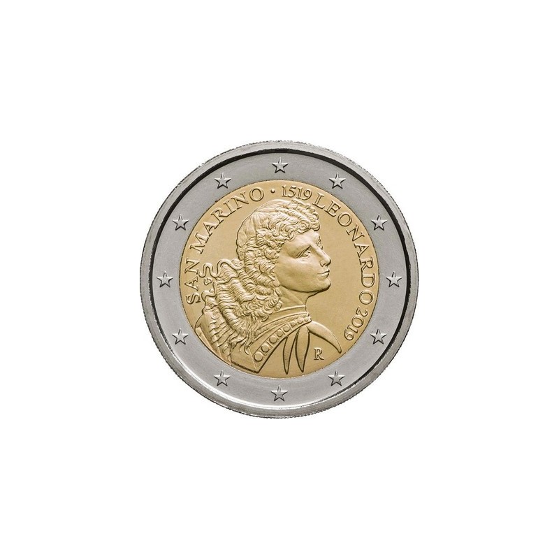 2 Euros Saint-Marin 2019, Coffret BU, Léonard de Vinci