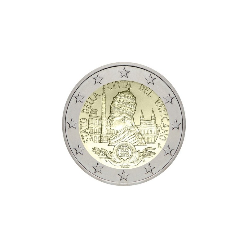 2 Euros Vatican 2019, Coffret BU, 90 ans de la fondation de l’État du Vatican